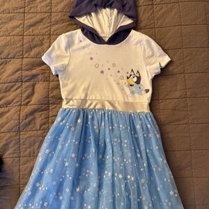 Bluey girl Dress with Hood